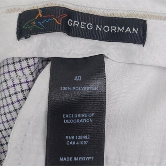 Greg Norman Men's  Golf Athletic Checkered Purple Black White Plaid Shorts SZ 40 - Picture 4 of 10